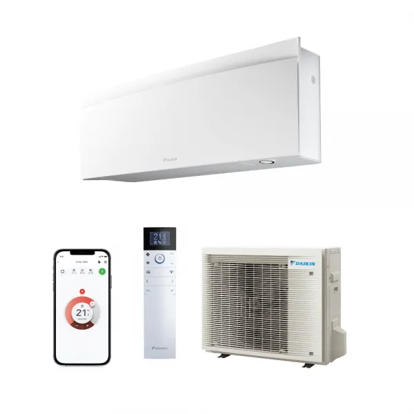 Daikin Emura 2 kW-os split inverteres klímaszett, fehér színű oldalfali beltérivel, R32