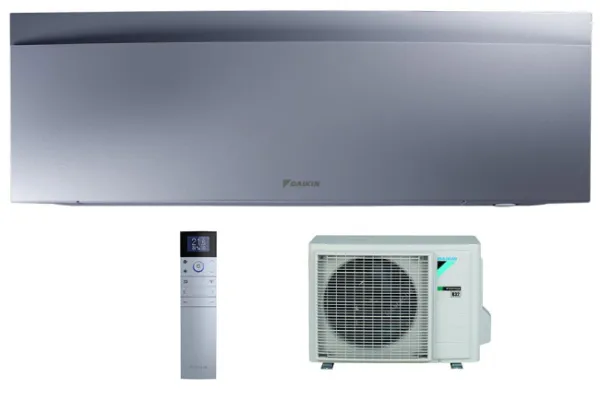 Daikin Emura 2 kW-os split inverteres klímaszett, ezüst színű oldalfali beltérivel, R32