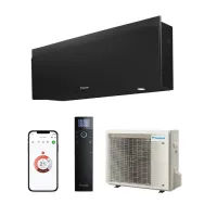 Daikin Emura 5 kW-os split inverteres klímaszett, fekete színű oldalfali beltérivel, R32