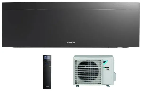 Daikin Emura 3,5 kW-os split inverteres klímaszett, fekete színű oldalfali beltérivel, R32